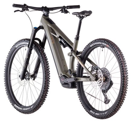 VTT Électrique Tout-Suspendu Cube Stereo Hybrid One44 HPC TM 800 Sram GX Eagle AXS 12V 800 Wh 29'' Vert Dusty Olive 2025