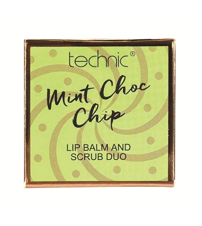 Technic Cosmetics - Dupla de protetor labial e esfoliante - Mint Choc Chip