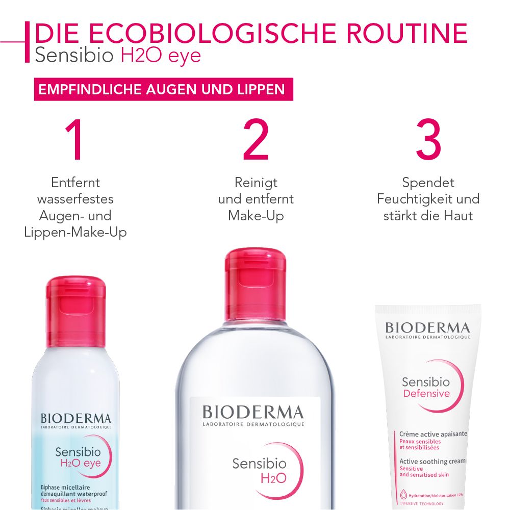 BIODERMA Sensibio H2O eye 2-Phasen Mizellen-Make-up-Entferner - Jetzt 25% sparen mit Code 