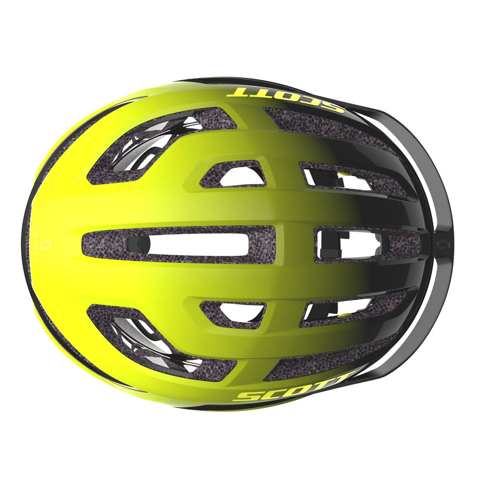SCOTT Arx Plus cykelhjelm MIPS Black/Radium Yellow RC
