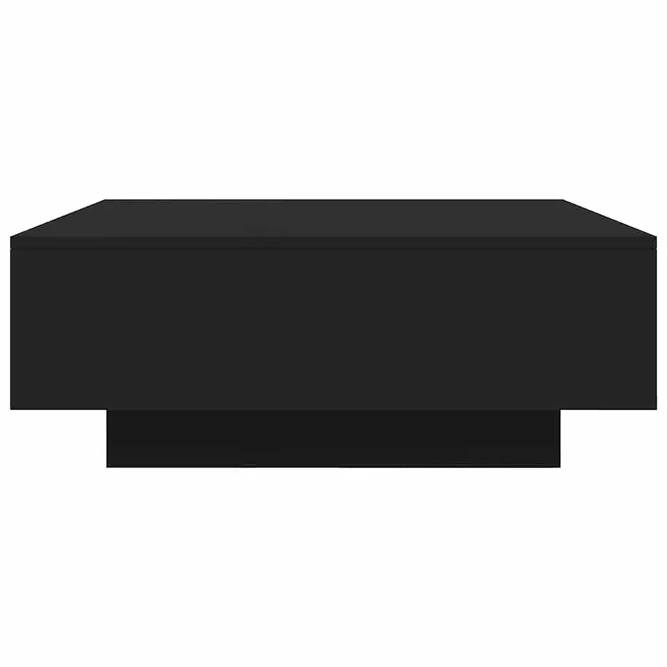 vidaXL - Vierkante salontafel - Zwart - Bewerkt hout - 80x80x31 cm