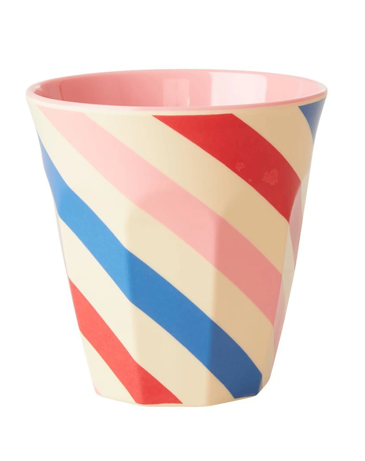Melamin-Becher CANDY STRIPES medium