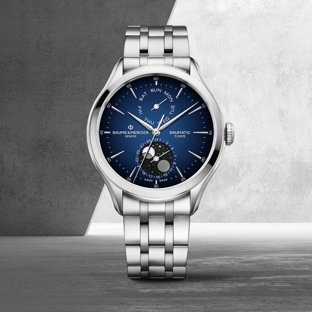 Baume et Mercier Clifton Baumatic 10725 Day Date Mondphase