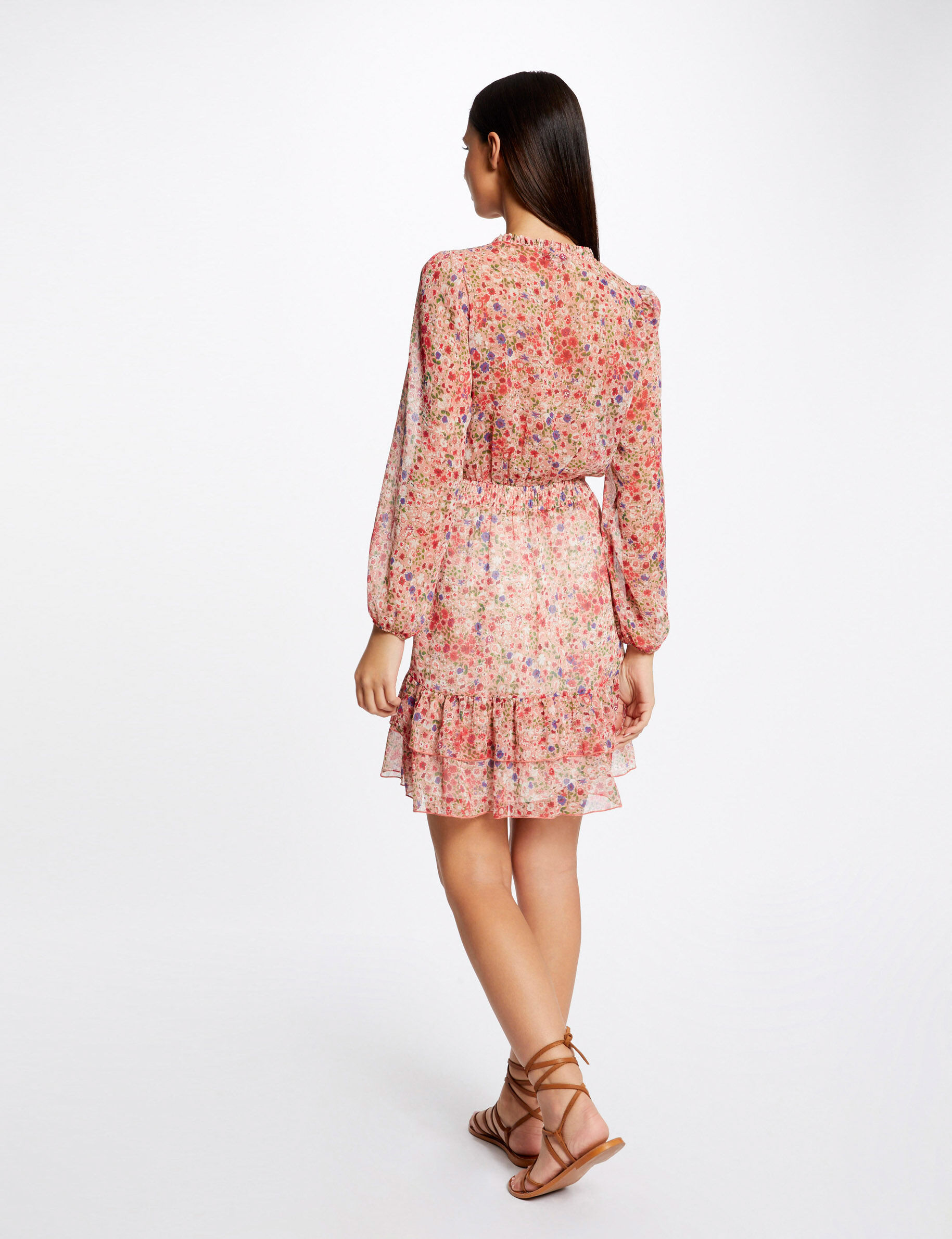 Robe évasée imprimé floral multico femme - multico