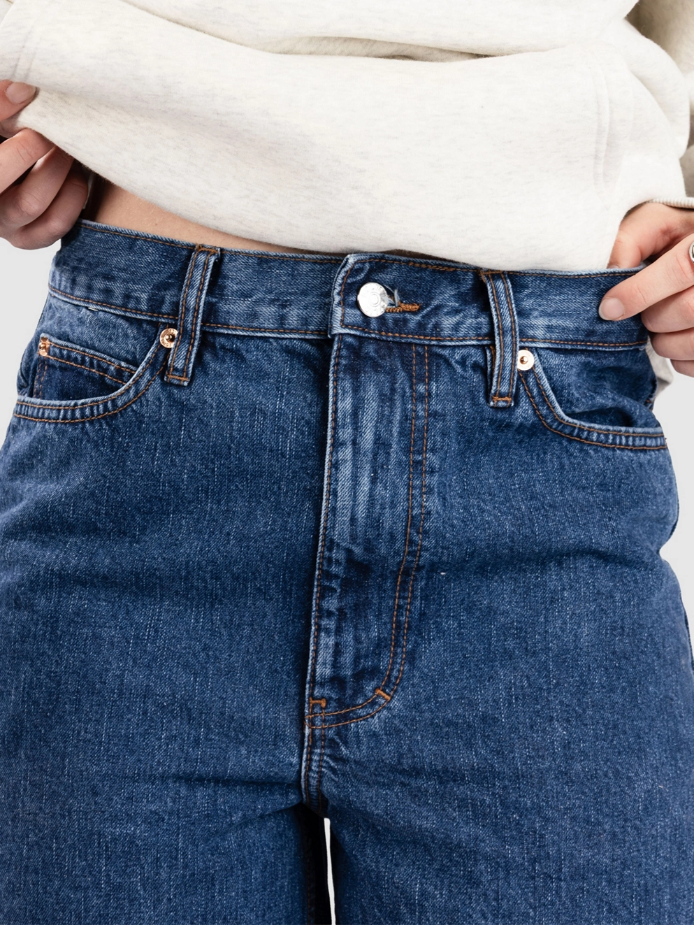 Solid SDTOMMY Shorts middle blue denim