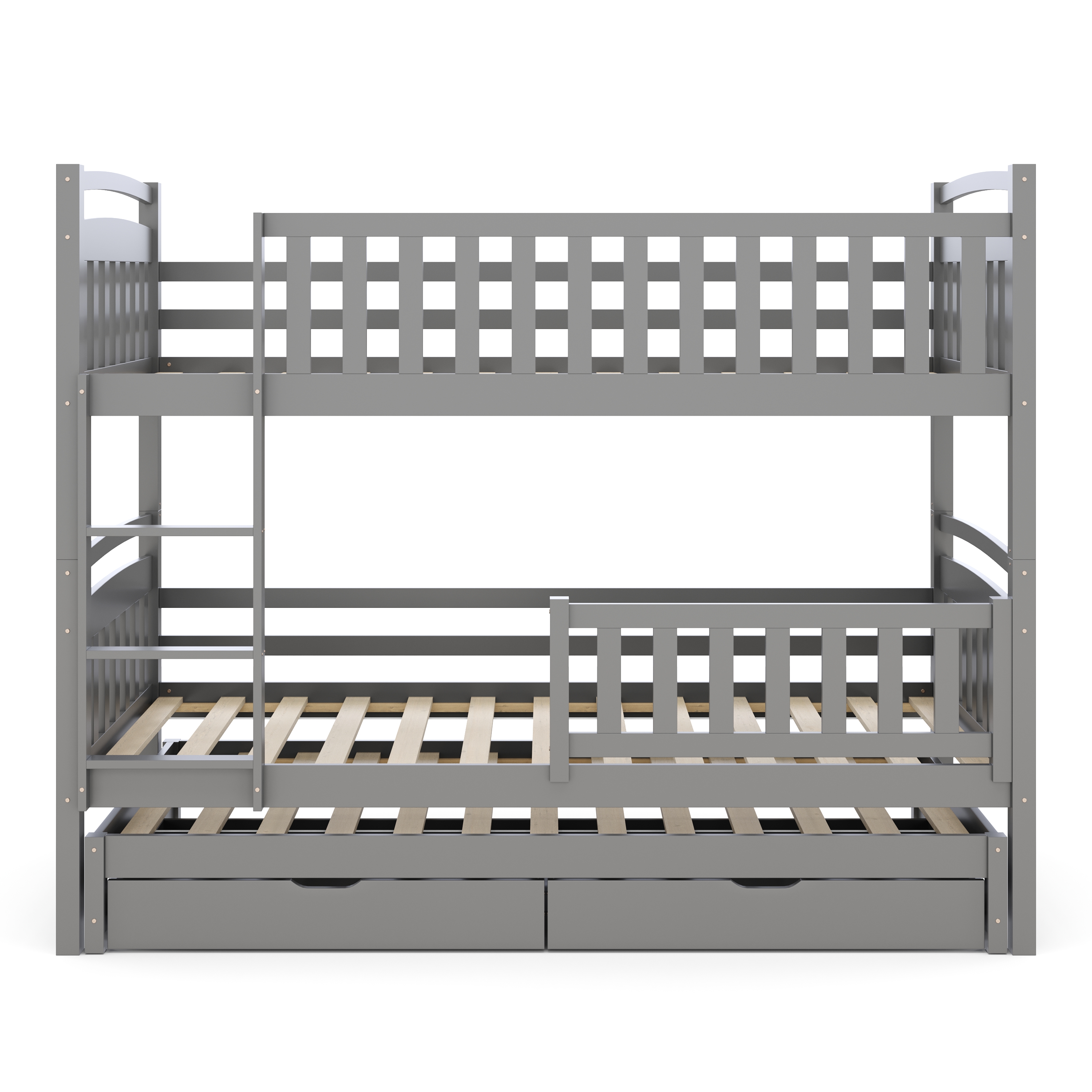 Etagenbett JULIETTE mit Ausziehfunktion 90 x 200 cm anthrazit