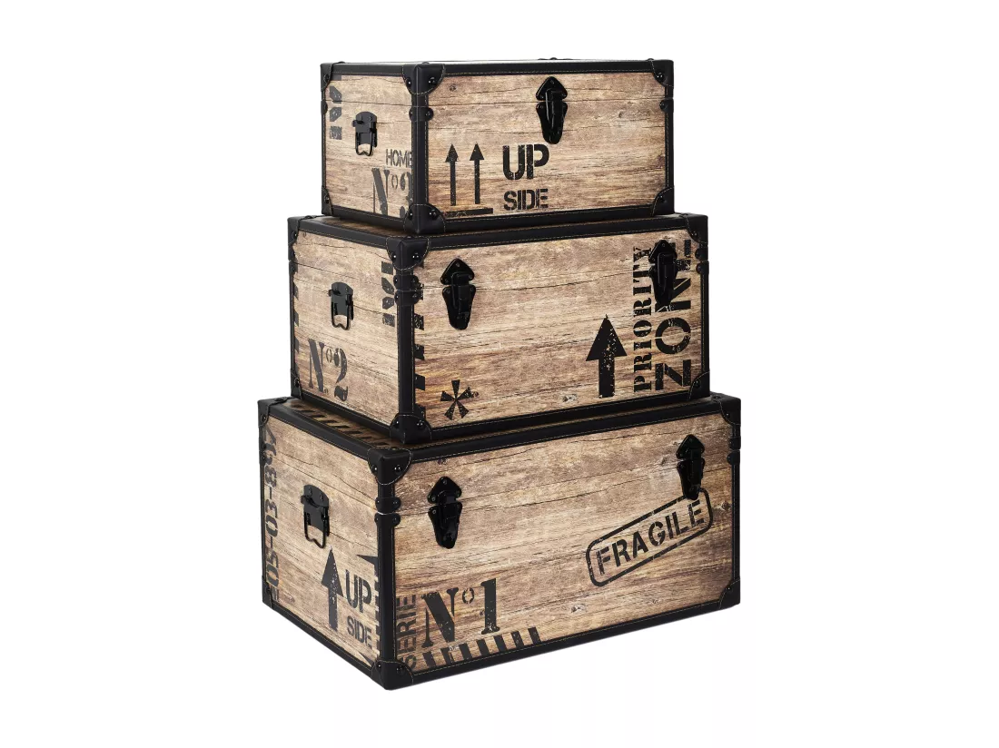 Malles Deco Indus Marron, Noir