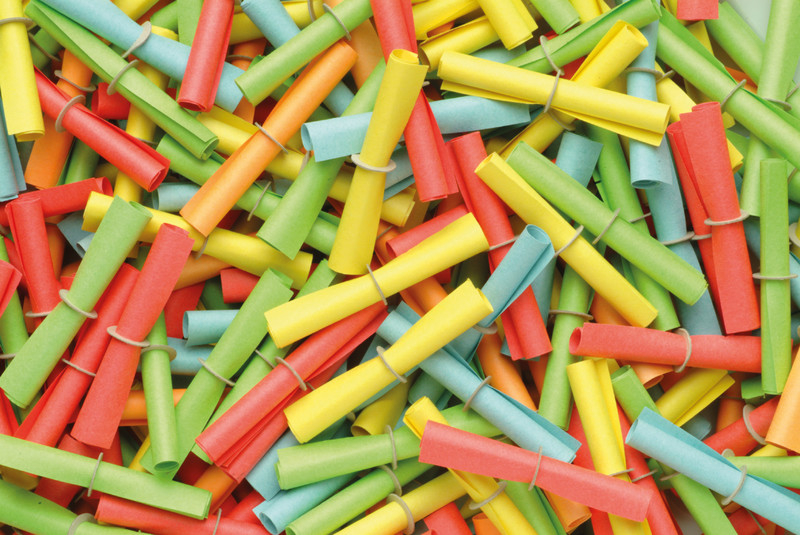 (50er Set) Trefferlose Tombola Lösli Röllchenlose - 1-50