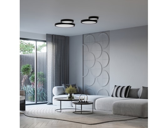 SOLLUX LIGHTING - Plafonnier onyx 30 blanc led 3000k