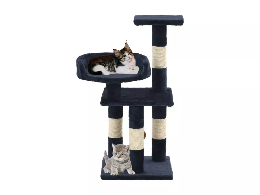 Arbre à chat avec griffoirs en sisal 65 cm Bleu