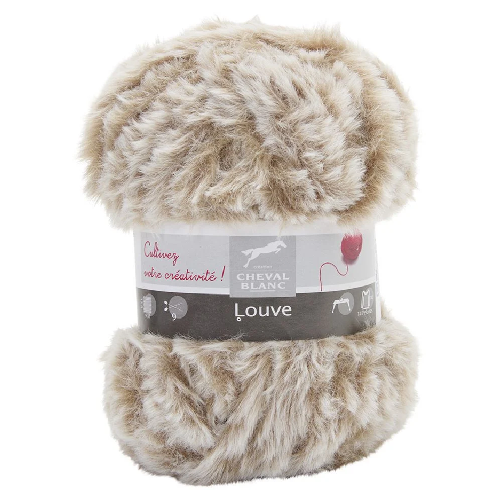 Fil à tricoter Louve beige 50 g