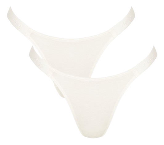 Sloggi Go Casual Dames Tiny Tanga 2 Pack Silk White Maat XXL 1 Stuk