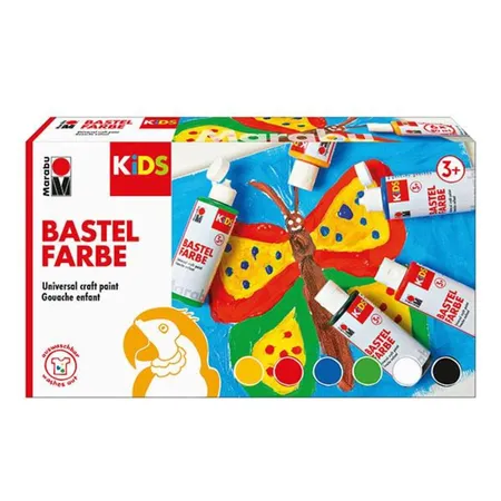 Marabu KIDS Bastelfarbe, 6er-Sortierung