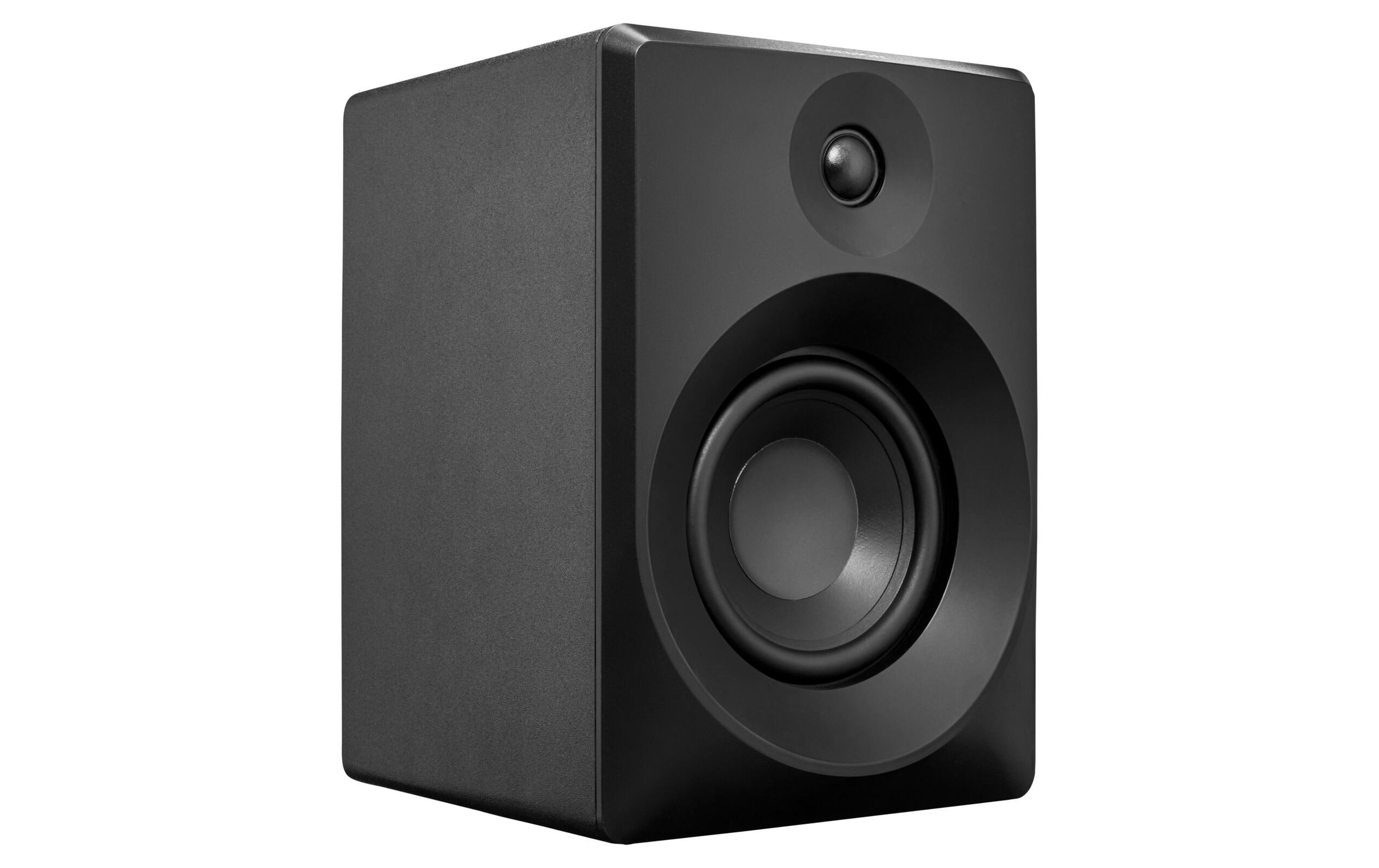 Regallautsprecher Paar LIFE P61925 Schwarz<br>Set mit aktiven und passiven Lautsprechern