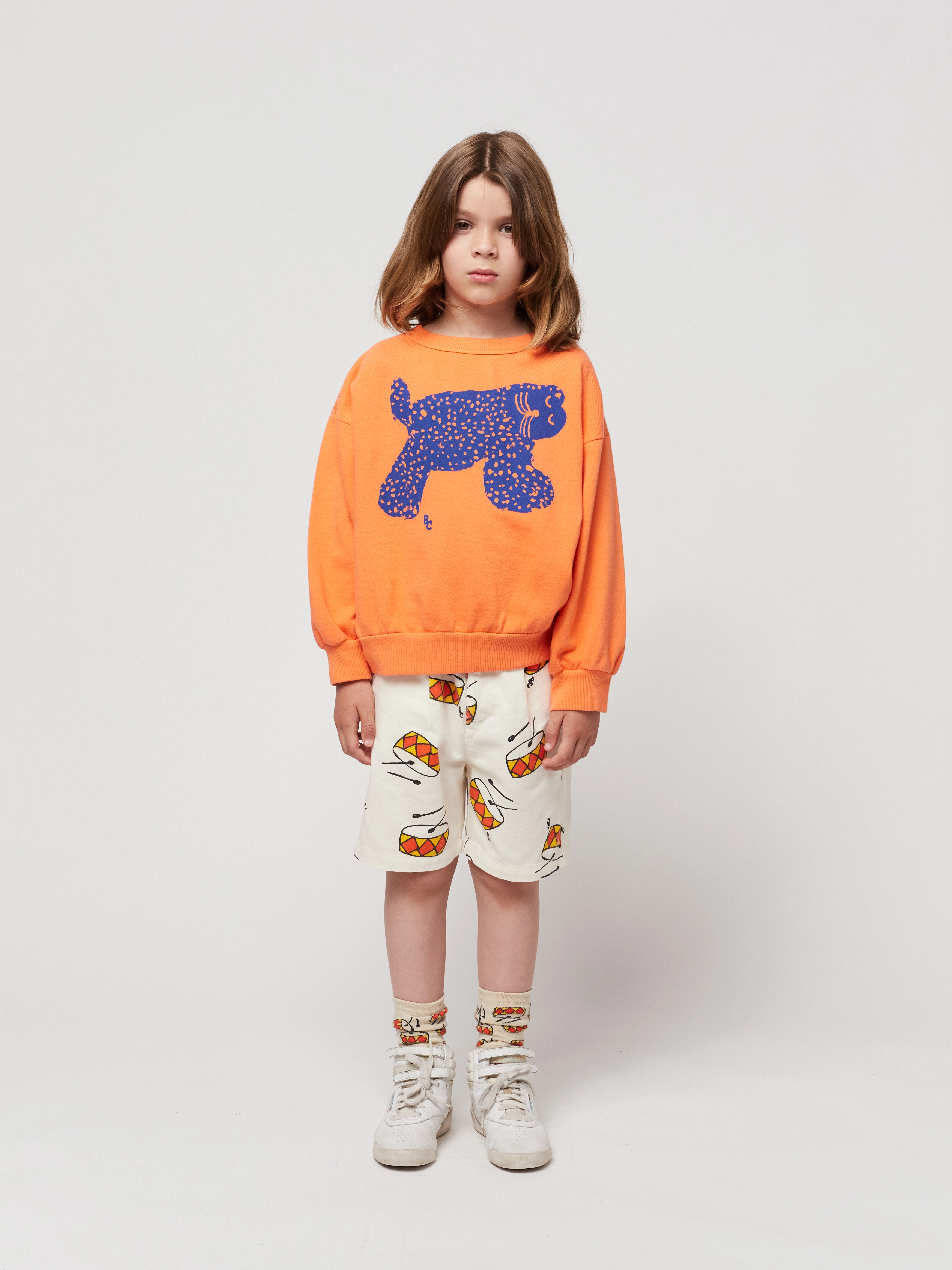 Sweatshirt BIG CAT in orange