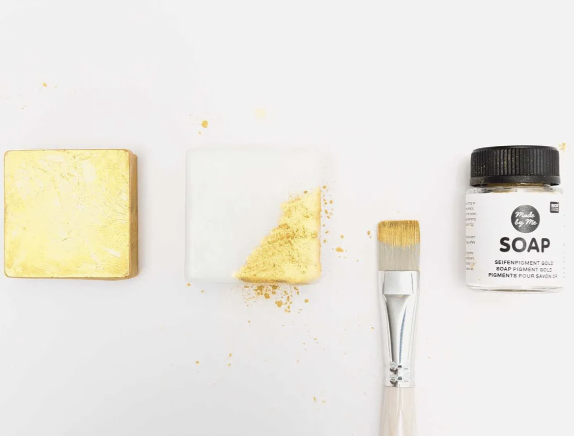 (20ml) Made by Me Seifenpigment Pulver DIY Bastel Schimmer Handseife Giessen (7002.503.80) - Gold