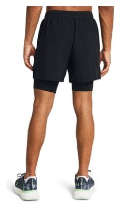 Short 2-en-1 Under Armour Launch 5inch Noir Homme
