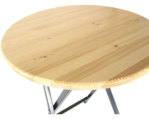 Staande biertafel 78 x 78 x 110 cm, natuurlijk hout, zilver