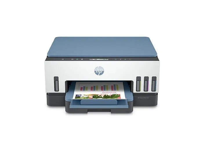 HP Smart Tank 7006 All-in-One - Multifunktionsprinter - farve - blækprinter - kan genopfyldes - 216 x 297 mm (original) - A4/Legal (medie) - op til 13 spm (kopiering) - op til 15 spm (udskriver) - 250 ark - USB 2.0, Wi-Fi(ac), Bluetooth