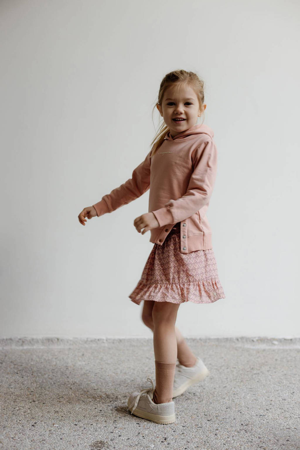LEVV rok GINNY met all over print roze