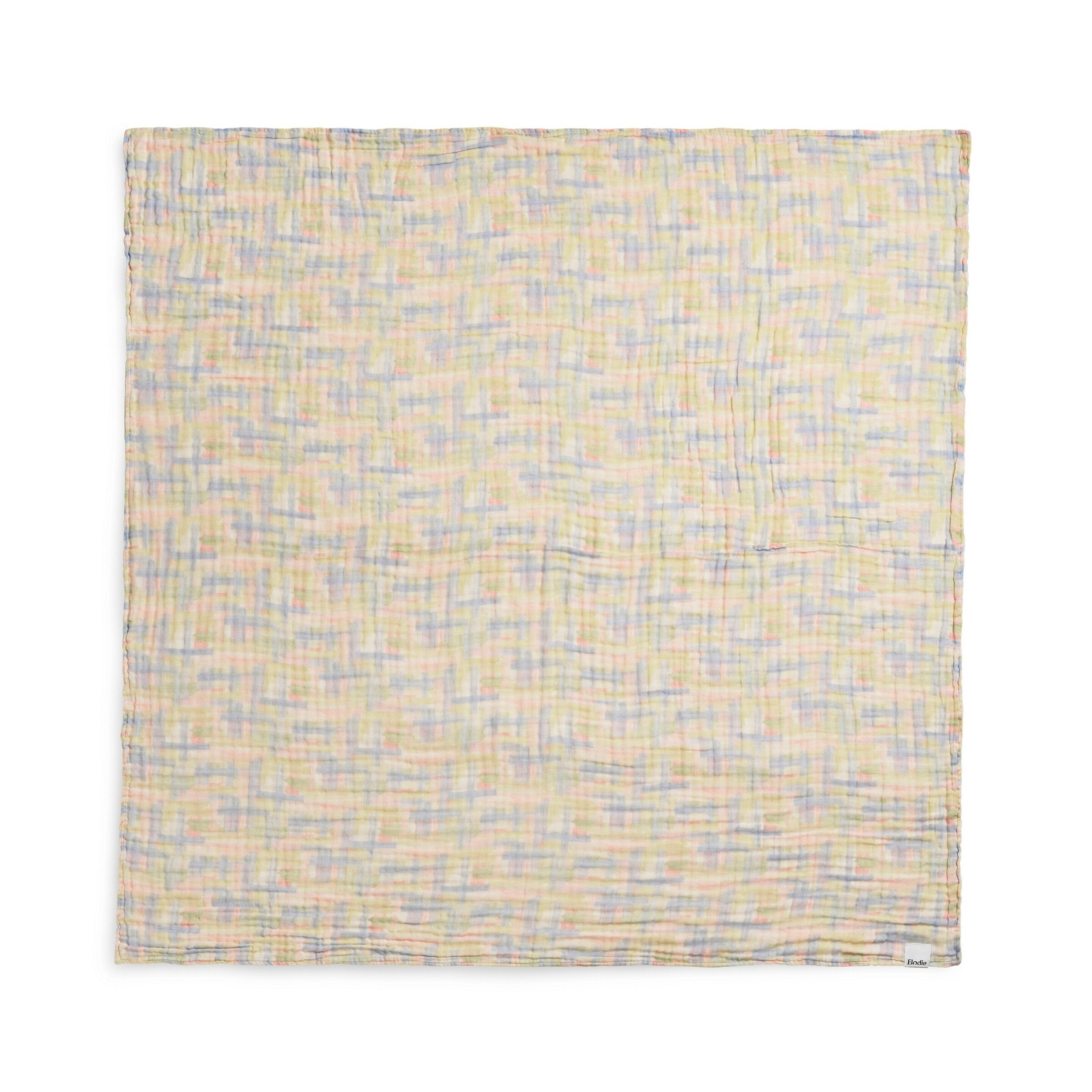 Elodie Crinkled Blanket - Pastel Braids
