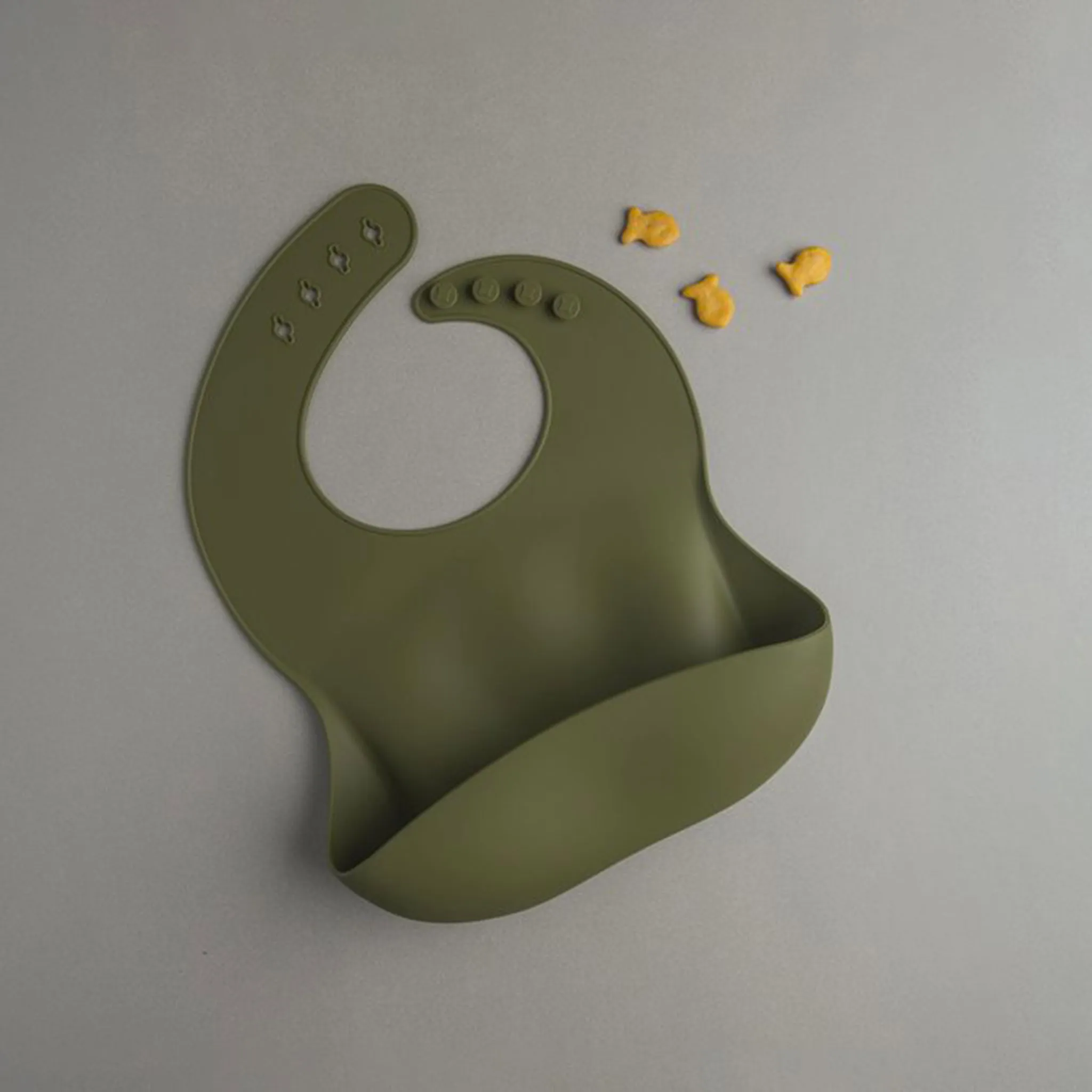 Loulou Lollipop Bavoir en Silicone - Vert Avocat