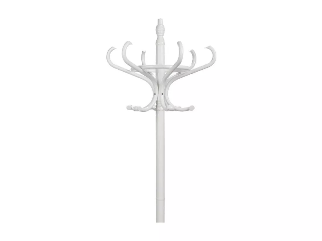 Porte-manteau sur pied blanc en bois 53x39x187h