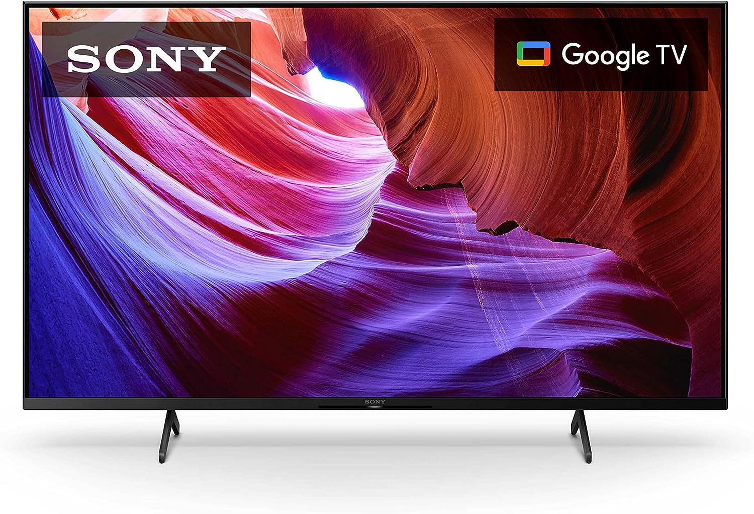TV Sony 4K Ultra HD de 50 polegadas Série X85K: Smart TV LED com Google TV, Dolby Vision HDR e taxa de atualização nativa de 120 Hz (KD50X85K) - Modelo mais recente, preta.
