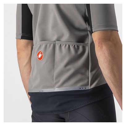 Maillot Manches Courtes Castelli Gabba RoS 2 Gris Clair/Foncé