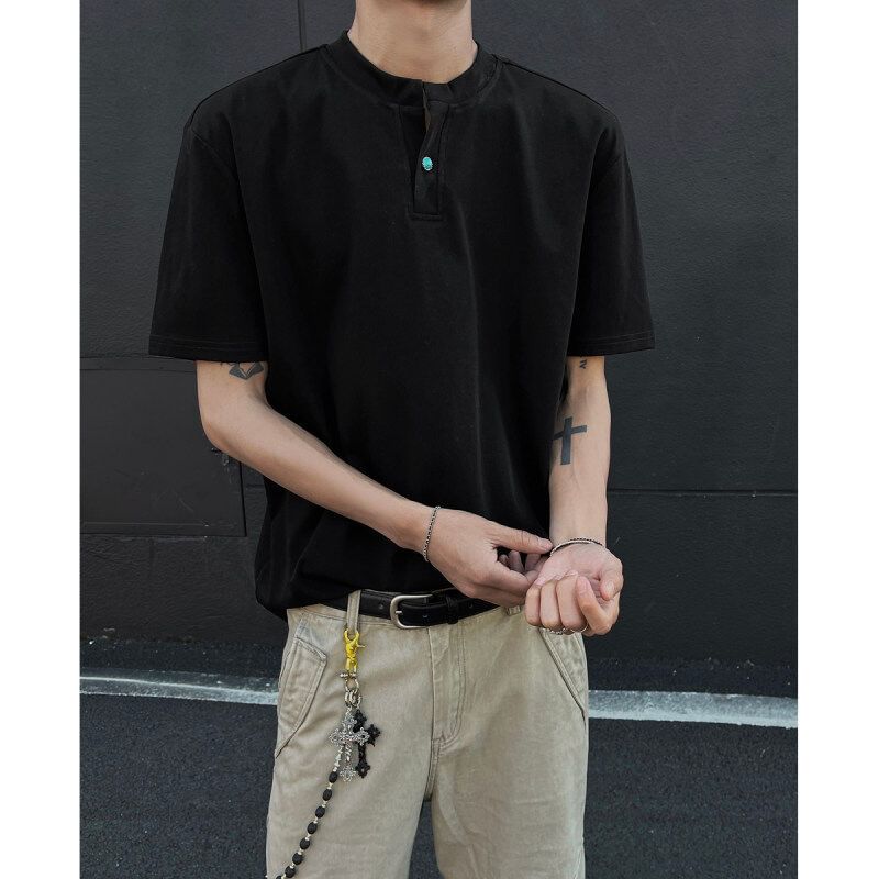 Freehop - T-shirt met korte mouwen en inkeping in de hals