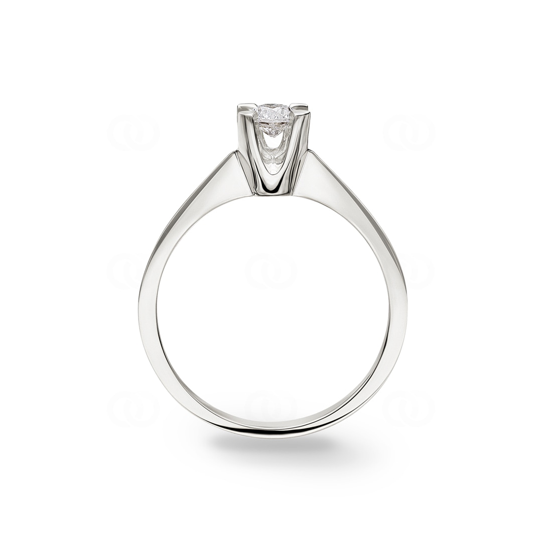 Verlobungsring 750/18 K Weissgold mit Diamant 0.24 ct H/si