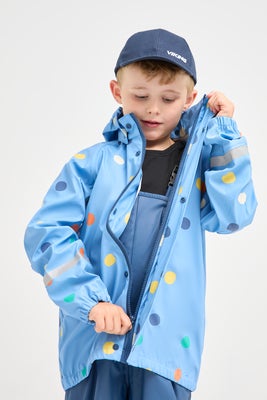 Nordbjørn Saltö Regnsett, Dotty Silver Lake Blue