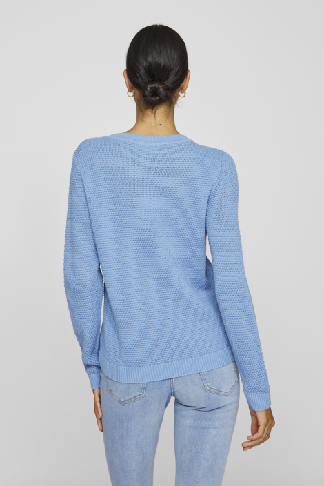 Vila blauwe dames trui