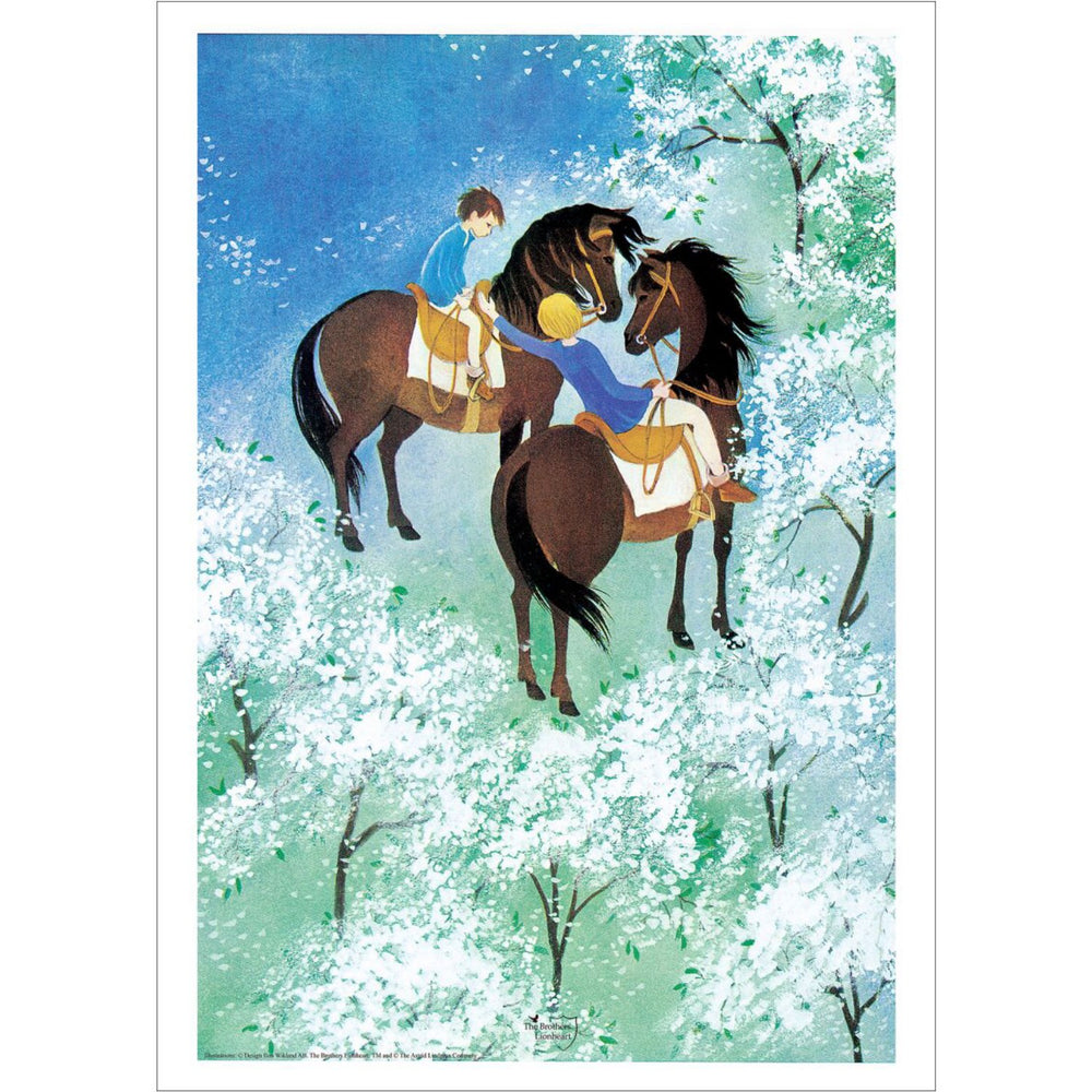 Køb Poster & Frame Astrid Lindgren - Riding - The Brothers Lionheart