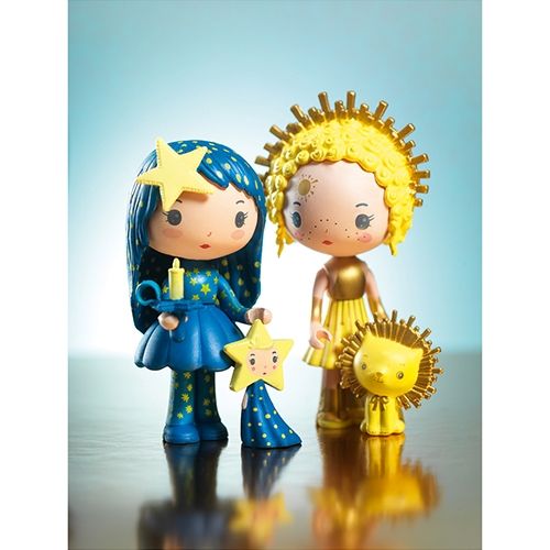 Djeco tinyly draagbaar poppenhuis - sunny & mia