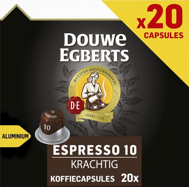 Douwe Egberts Espresso Krachtig Koffiecups - Intensiteit 10/12 - 10 x 20 capsules