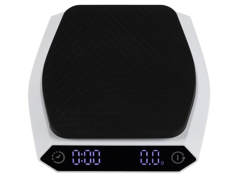 FURBER Kaffeewaage Hexado 2 Weiss Für präzises Kaffeebrühen