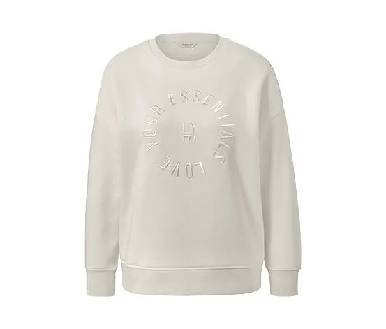 Sweatshirt, cremefarben