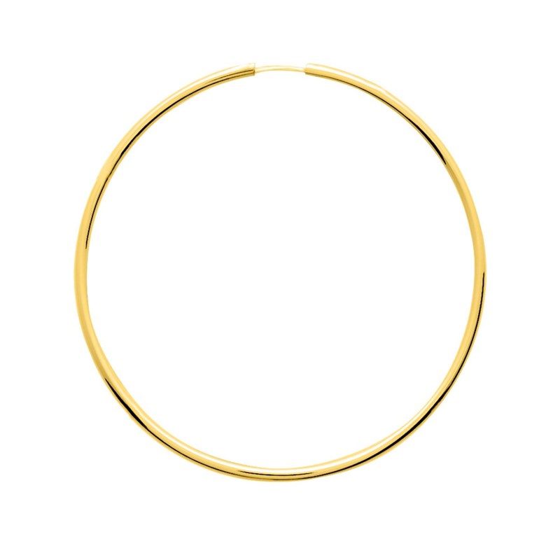 Créoles lisses Femme - Or 18 Carats - Diamètre 65mm