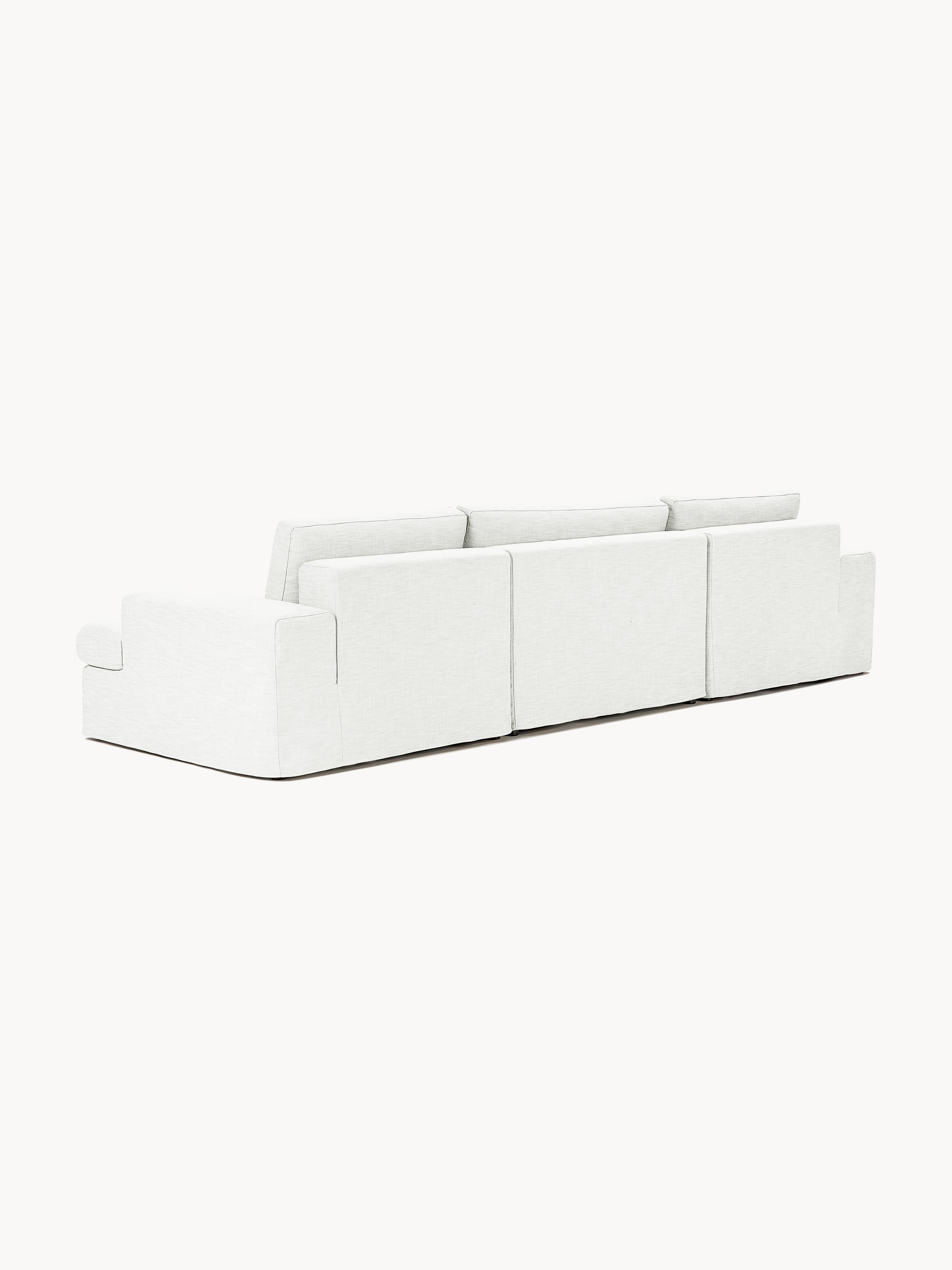 Modulaire bank Russell (4-zits) met poef (links/rechts)