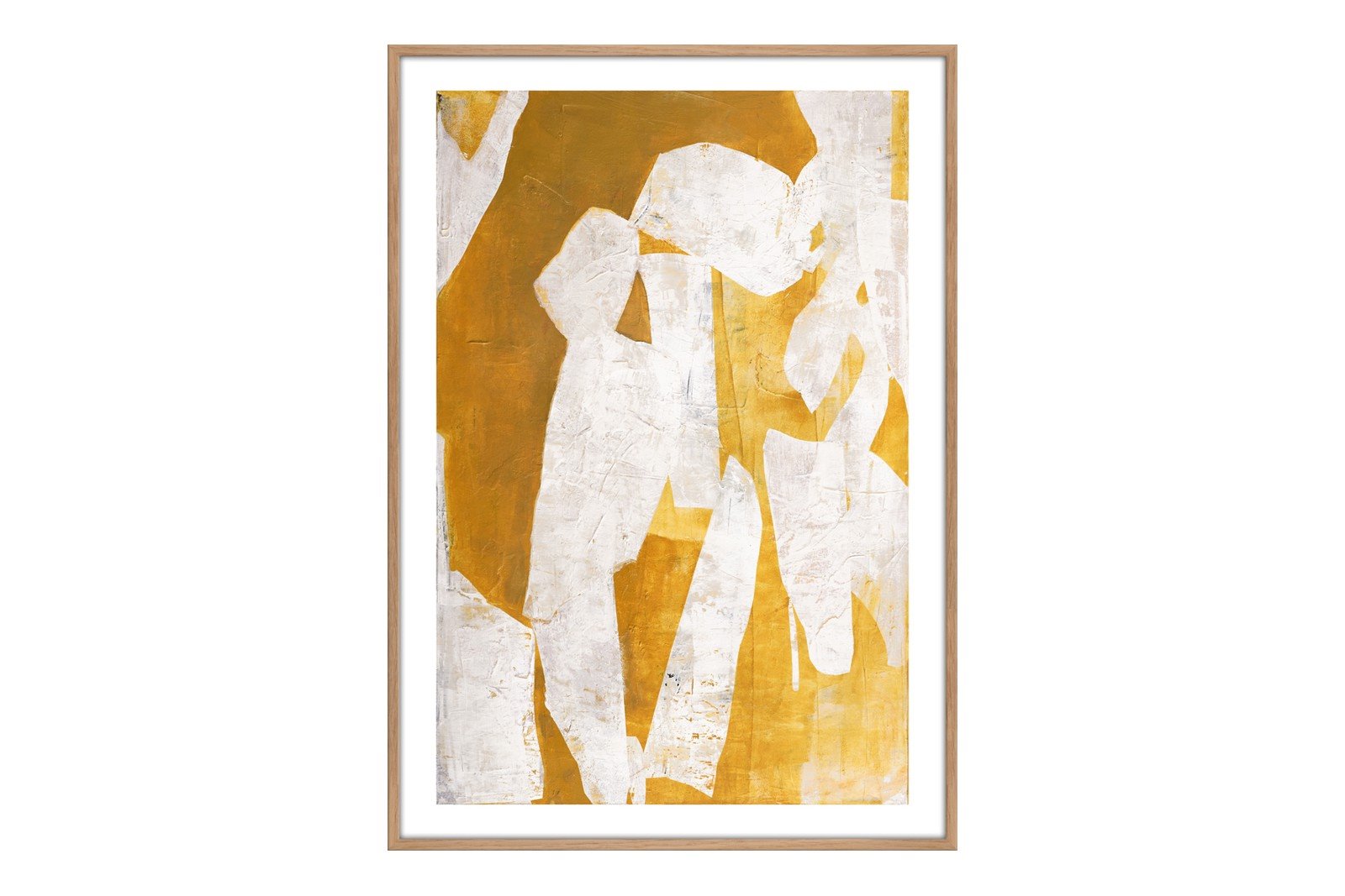 White Items 70x100 cm Oak Frame