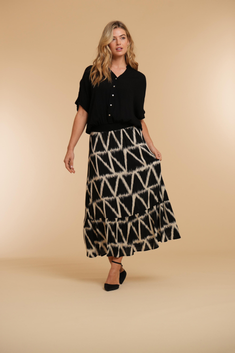 Geisha zwarte dames rok