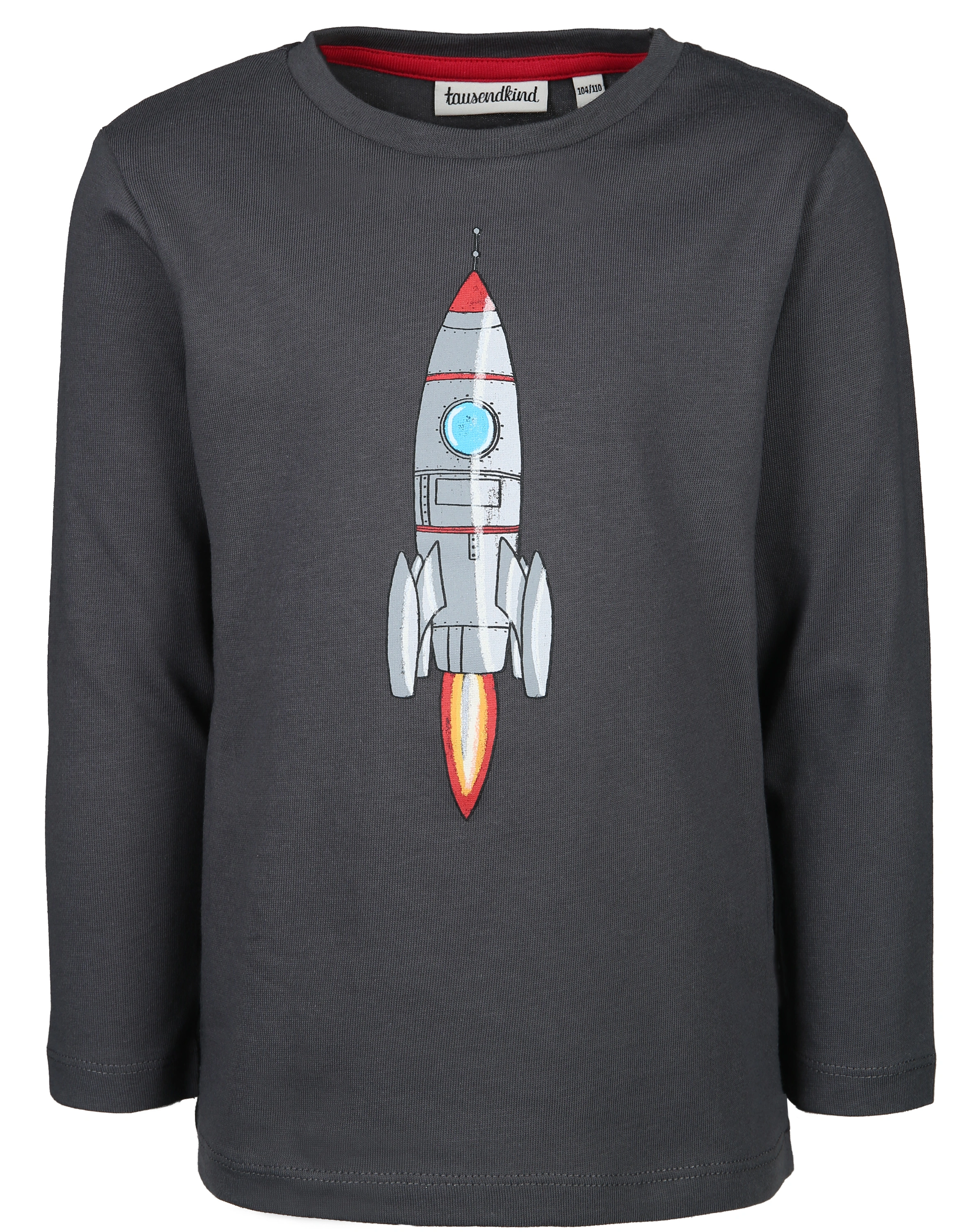 Langarmshirt RAKETE in dunkelgrau