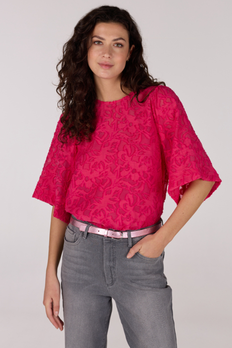 Juffrouw Jansen roze dames blouse