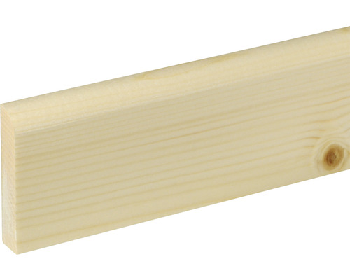 Plint sparrenhout/sparrenhout ruw 10,5 x 58 x 2400 mm