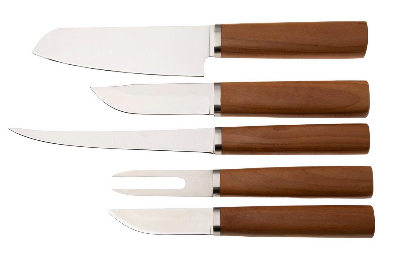 Marttiini Cabin Chef Knife Set 1494000 Satin 8Cr14MoV, Birch, messenset