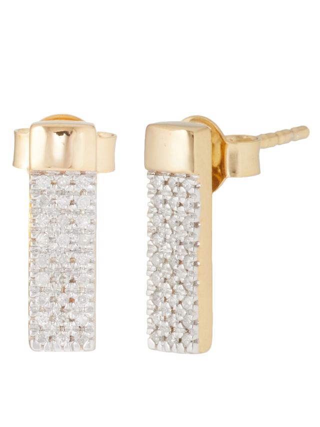 Ohrstecker, Brillanten, Silber 925, vergoldet