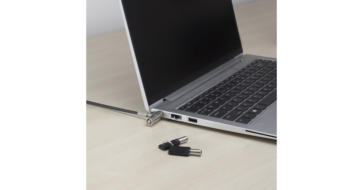 ACT ConnectivityNano laptopslot met sleutels diefstalbeveiliging  (Grijs, 2 meter)