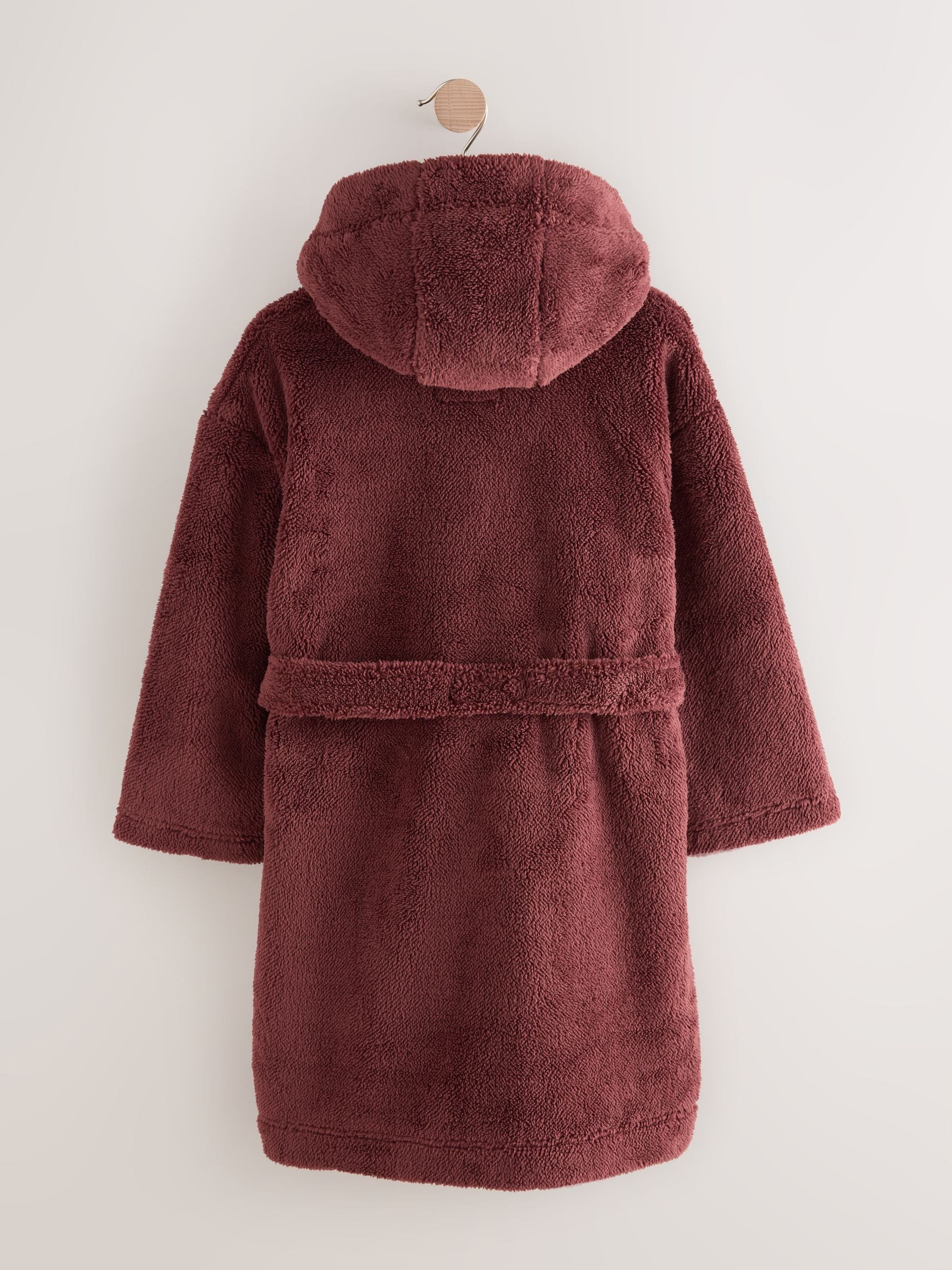 Bordeauxrood - Fleece badjas (1,5-16jr)