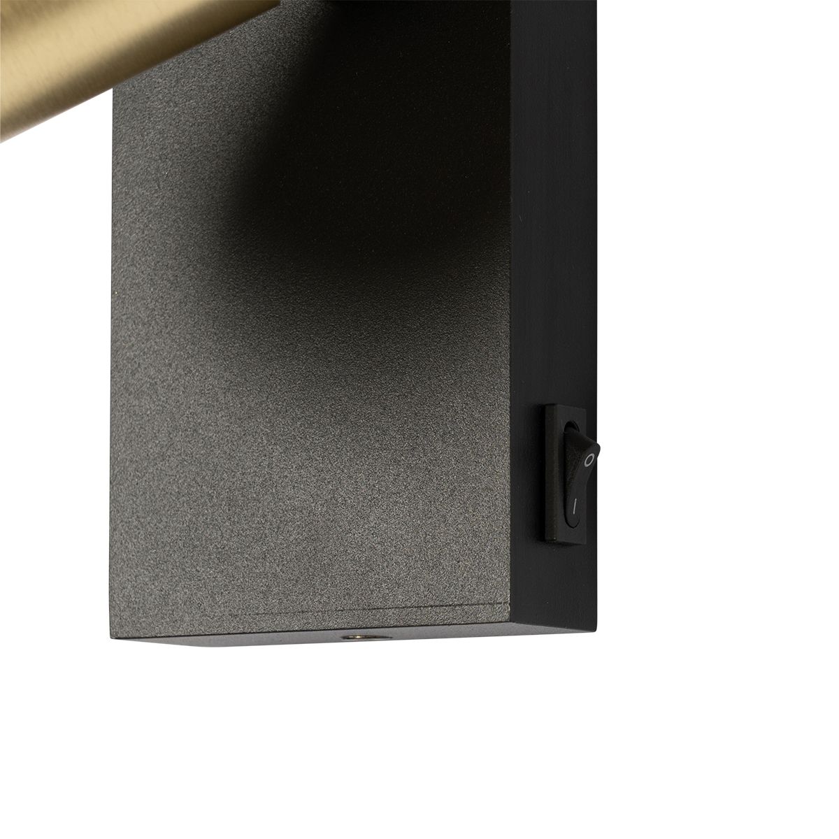 Wandlamp zwart met goud verstelbaar met schakelaar - Jeana Luxe